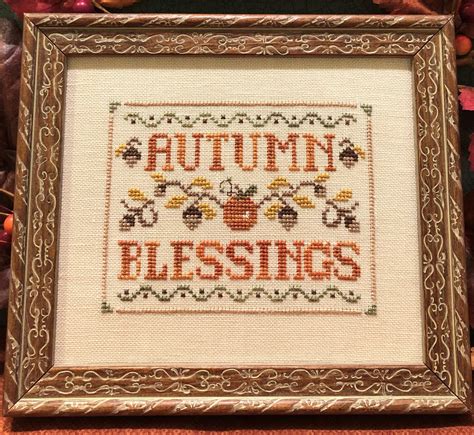 autumn counted cross stitch